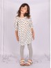 Kid's Off The Shoulder Polka Dot Print Fashion Top